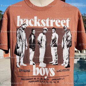 NEW 2026 Backstreet Boys Orange Sphere Shirt // Into the Millennium Las Vegas